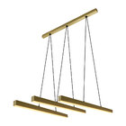 Pendente Fit 3 Led 16w 2200lm 725led 58x58x28cm DOURADO St1273