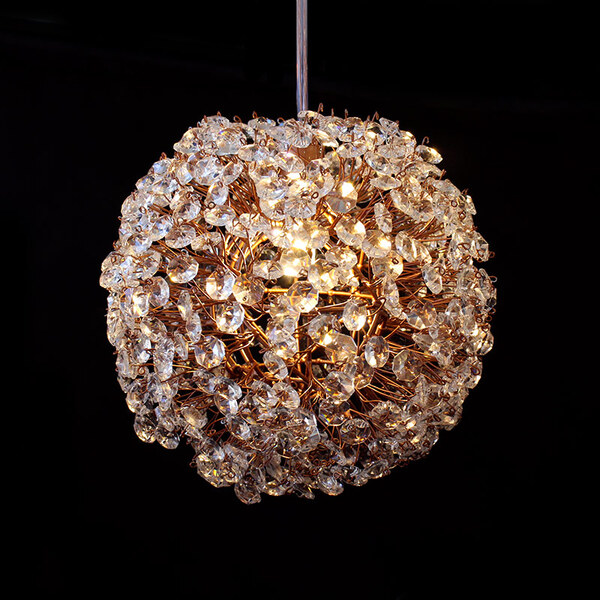 Pendente Flor Dente de Leão Ø15CM com Cristais Legítimos na c