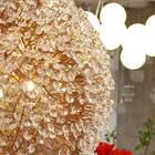 Pendente Flor Dente De Leão Ø40cm Com Cristais Legítimos Na C