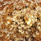 Pendente Flor Dente De Leão Ø40cm Com Cristais Legítimos Na C