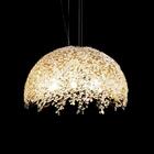 Pendente Flor Dente De Leão Ø60cm Com Cristais Legítimos Na C