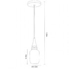 Pendente Flow Cilíndrico 1l Diam 12cm Madelustre Castanho E D