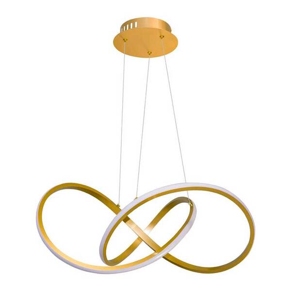 Pendente Fluire Dourado 58x24 Led 30w Bella Sb001 St1568