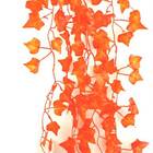 Pendente Folhagem Com Folhas De Hera Laranja 90 Cm