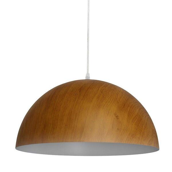 Pendente Foliate Bella Na Cor Madeira 50x25cm Para 1 Lâmpada