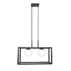 Pendente Frame Cor Preto 40x30cm Para 2 Lâmpadas G9 Bivolt