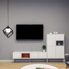 Pendente Frame Preto Com Globo Branco Fosco Para Sala E Quart