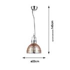 Pendente Fuzzy 22 5cmx164 5cm 1xe27 Cromado Esp