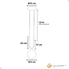 Pendente Gaber Globo 12cm 1xg9 Rose