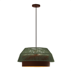 Pendente Gaia 50cm Corten/fio Macramê Verde