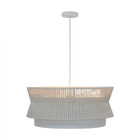 Pendente Gaia 60cm Blumenau Branco/fio Macramê Cru