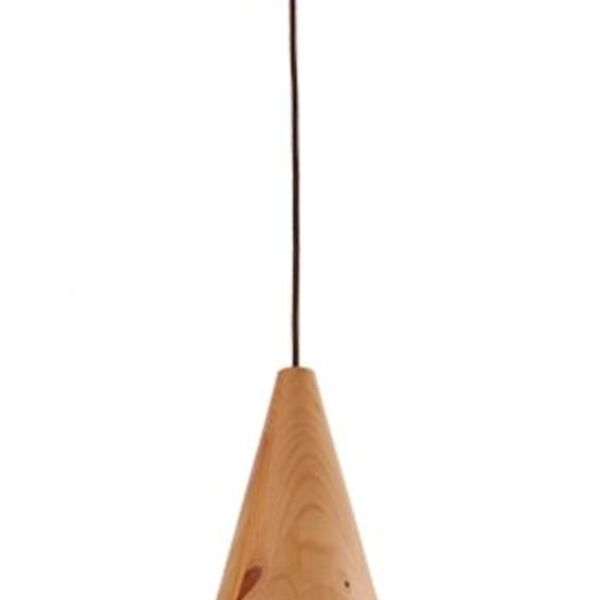 Pendente Garabe Conico 1par20 Castanho Claro Madelustre