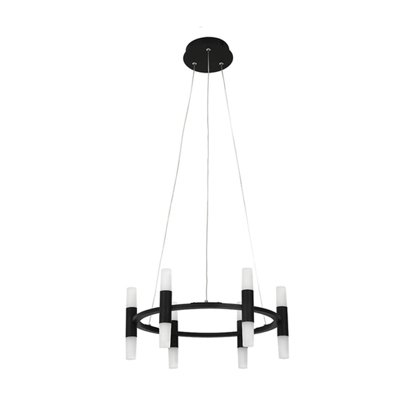 Pendente Genova Preto 48cm Led 36w 4000k Bivolt