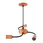 Pendente Girus 3 Lâmpadas Emalustres Preto/cobre