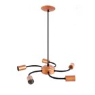 Pendente Girus 5 Lâmpadas Emalustres Preto