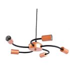 Pendente Girus 5 Lâmpadas Emalustres Preto