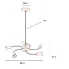 Pendente Girus 5 Lâmpadas Emalustres Preto