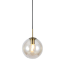 Pendente Glass Globo Esfera Âmbar 20cm 1e27