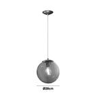 Pendente Glass Na Cor Cobre Com Globo Âmbar Ø25cm Para 1 Lâmp