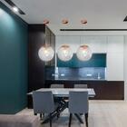 Pendente Glass Na Cor Cobre Com Globo Transparente Ø30cm Para