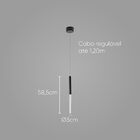 Pendente Glicinia Preto Fosco Led 5w 2700k Ky007 Starlux St25