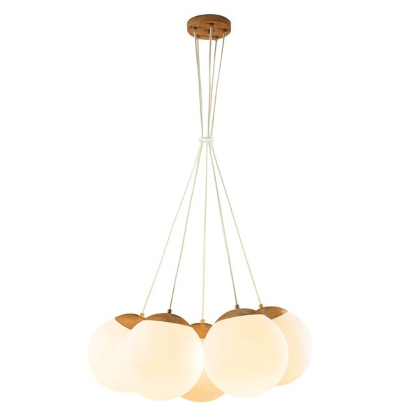 Pendente Globb 5 Globos 880523-28 Blumenau Dourado Liso