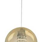 Pendente Globe Acrílico Âmbar Com Pingente 30cm 1e27 Bivolt B