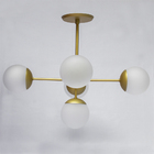 Pendente Globo Coin Dourado Fosco