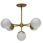 Pendente Globo Coin Dourado Fosco