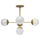 Pendente Globo Coin Dourado Fosco