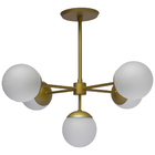 Pendente Globo Coin Dourado Fosco