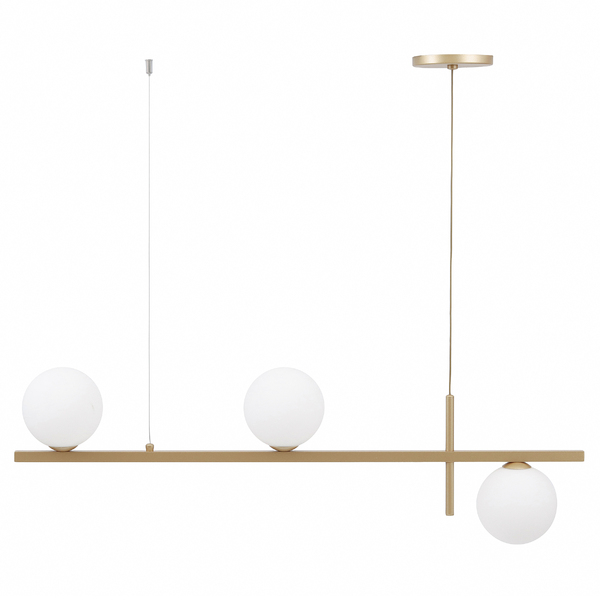 Pendente Globo Dourado 3 Lâmpadas Spot Line