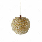 Pendente Globo Dourado Com Cristais 12cm 1g9 15743-pl