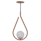 Pendente Globo Drop Rose Gold