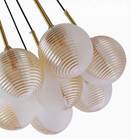 Pendente Globo Druer Lin Vidro Âmbar 46x15cm 7g9 Nordecor 2207