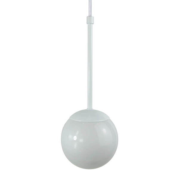 Pendente Globo Esfera de Vidro 12cm - BRANCO - Vidro Branco
