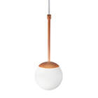 Pendente Globo Esfera De Vidro 12cm - Bronze - Vidro Branco