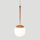 Pendente Globo Esfera De Vidro 12cm - Bronze - Vidro Branco