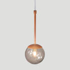 Pendente Globo Esfera De Vidro 12cm - Bronze - Vidro Fumê