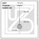 Pendente Globo Esfera De Vidro 12cm - Ouro - Vidro Âmbar