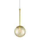 Pendente Globo Esfera De Vidro 12cm - Ouro - Vidro Âmbar