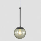 Pendente Globo Esfera De Vidro 12cm - Preto - Vidro Fume