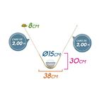 Pendente Globo Vidro Leitoso Cora Ouro + Led Branco Frio 220v