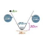 Pendente Globo Vidro Leitoso Cora Preto +led Branco Quente 22