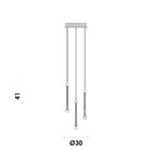 Pendente Goccia Dourado Em Metal E Vidro Com Led 2w Branco Qu