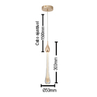 Pendente Gota Cristal Dourado Led 5w 3000k Bivolt