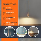 Pendente Gota D' Água Moderno Led Dourado Quarto Sala 220v