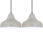 Pendente Gota Lewis Concreto Branco Kit Com 2