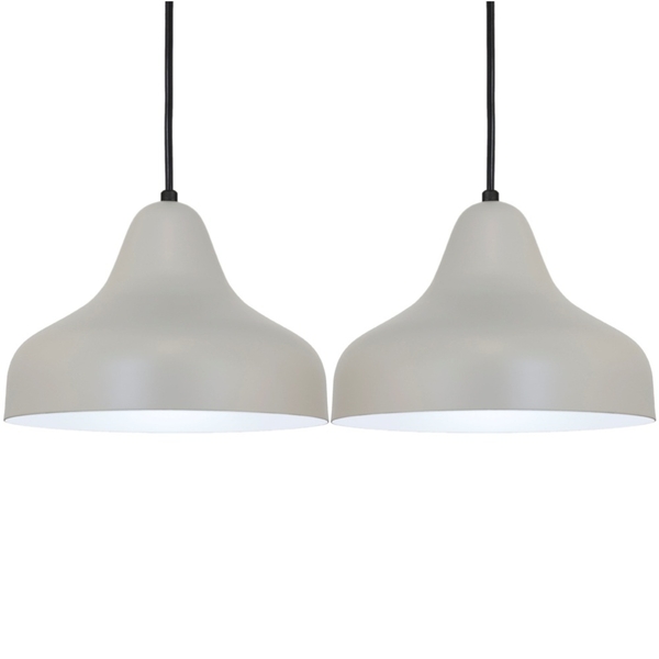 Pendente Gota Lewis Concreto Branco Kit Com 2