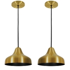 Pendente Gota Lewis Dourado Preto Kit Com 2